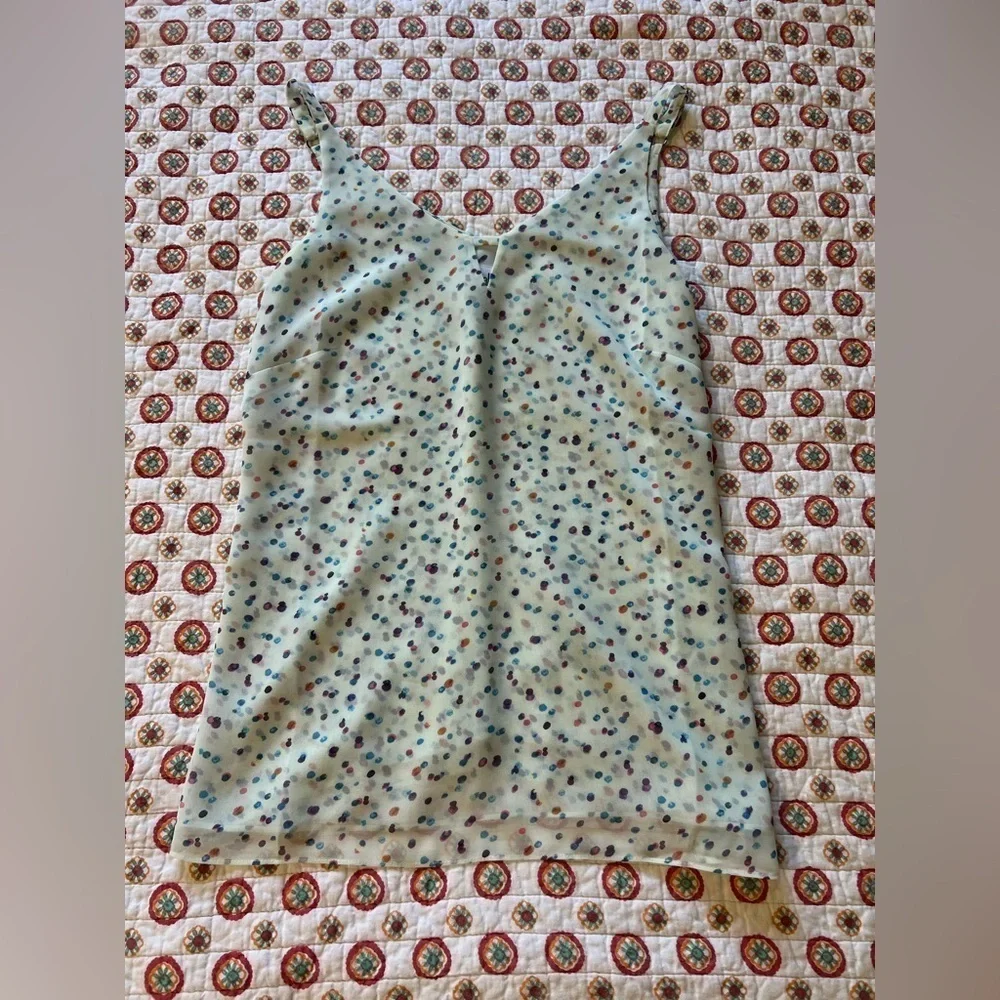 EUC CAbi Camisole Polka Dot Confetti Tank Blouse Size XS